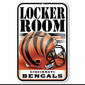 Cincinnati Bengals plastic Locker Room Sign 11x17 NFL - Picture 1 of 2