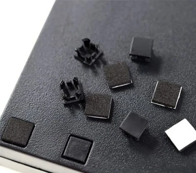 Replacement Feet Covers For Sony PlayStation 2 PS2 Slim Black Plastic Pad Set - Image 1 of 3