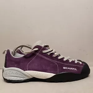 SCARPA MOJITO WOMEN'S LEATHER SUEDE PURPLE CAMPING HIKING SHOES SIZE UK7 EU40 - Picture 1 of 8