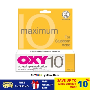 OXY 10 Acne & Pimple Treatment Maximum Strength 25g X 2 tubes - Picture 1 of 8