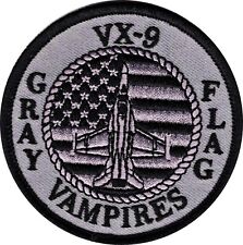 VX-9 Vampires Gray Flag US Navy squadron jacket patch