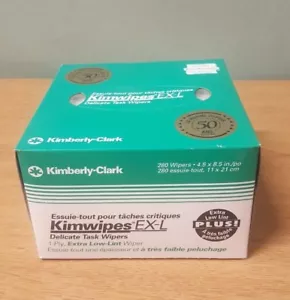 Kimberly-Clark Kimwipes EX-L (Lot of 5 Boxes of 280 Wipers) - Picture 1 of 2