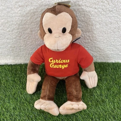 VTG Curious George in red shirt 16 inch Plush Stuffed Animal Applause - Image 1 of 4