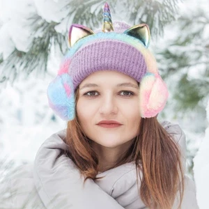 Paraorecchie Caldi Bambino Miss Fascia Invernale per Donna Fasce Unicorno - Foto 1 di 12