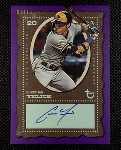 Christian Yelich 2024 Topps Brooklyn Collection Purple AUTO /15 #AC-CY BREWERS - Imagen 1 de 2