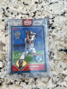 2023 Topps Archives Signature Series Andruw Jones Auto 1/1 Atlanta Braves HOF SP - Picture 1 of 2