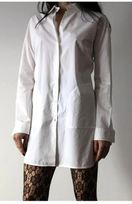 Camisa túnica MaxMara fin de semana talla 8 manga larga abotonada blanca Foto 1 de 4