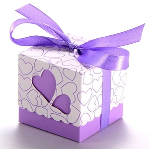 100x Boite a Dragee Mariage  Coeur bapteme decoration table+ viol1524 - Bild 1 von 4