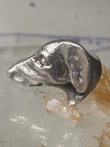 Anillo Dachshund tamaño 5.25 mini perro salchicha perro cabeza banda plata esterlina mujer niña - Imagen 1 de 11