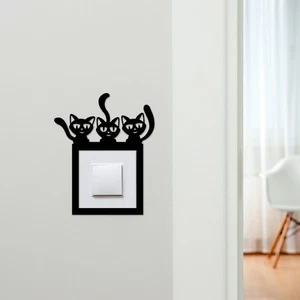 Light Switch Surround Three Cats Decorative Switch Plate Cover Frame - Picture 1 of 9