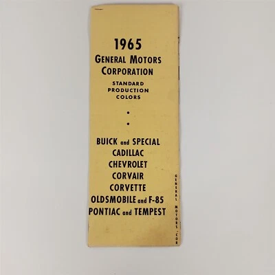 Vintage Original 1965 GM Standard Production Colors Buick Chevy Olds Pontiac - Image 1 of 4