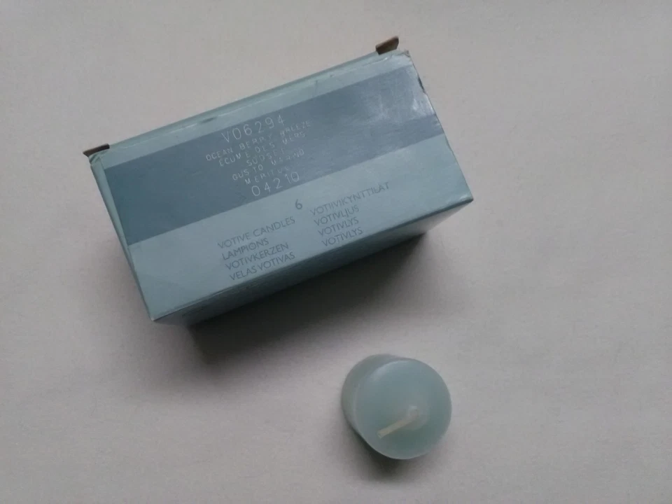 RARE * PLUS AU CATALOGUE *:Boite de 6 Lampions Partylite Ecume des Mers - Photo 1/1