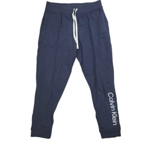 NWOT Calvin Klein Navy Blue Logo Jogger Sleepwear Pants L Women's - Picture 1 of 6