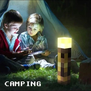 Minecraft große LED wiederaufladbare Nachttaschenlampe 28 cm Modell - Bild 1 von 2