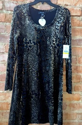 KAREN KANE NUEVO TERCIOPELO Vestido Estampado Terciopelo Instintos Animales M Foto 1 de 4