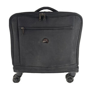 Delsey Carry on Black Rolling Travel Luggage Laptop Light Business Briefcase