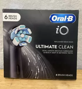 Oral-B io Series Ultimate Clean 6 Replacement Brush Heads White/ Black - Picture 1 of 2