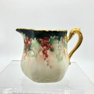 Antiguo Z.S. & Co Bavaria (1880-1918) Crema Negro Oro Brillante con Uvas Rojas - Imagen 1 de 11