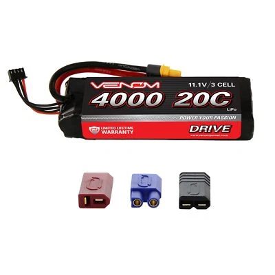 Venom 20C 3S 4000mAh 11.1V RC LiPo Battery with Deans EC3 Traxxas Tamiya Plug - Image 1 of 3