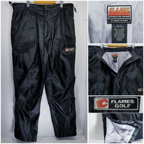 Calgary Flames Golf XL Athletic Pants Golf Pants by Mondetta Sport Black Cover