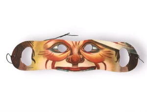 Vintage Halloween Mask Paper Eyes From Antique Dealers Estate Rare 14” X 3.5” - Picture 1 of 8