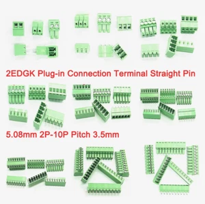 2EDGK Plug-in Connection Terminal Straight Pin 5.08mm 2P-10P Pitch 3.5mm - Picture 1 of 12