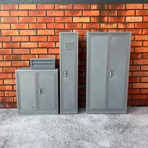 Workshop Cupboards Metal Cabinets & Tool Storage for 1:24 Scale Diorama Garage