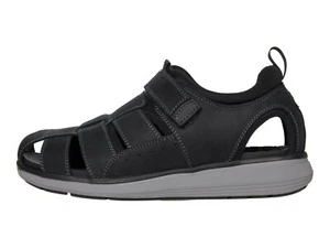 Para hombre Florsheim Voyage Fisherman Cuero Sandalia Negra Carbón 11975 010 - Imagen 1 de 6