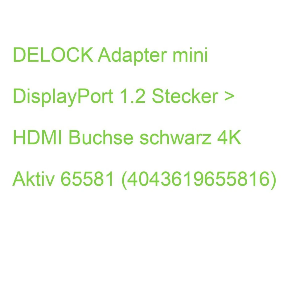 Delock 65581 Kabelschnittstellen-/adapter mini Displayport 1.2 HDMI Schwarz D
