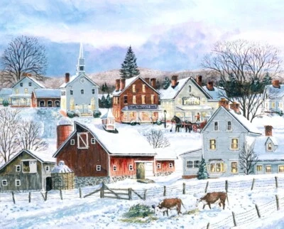 David Textile - Pine Valley Quilting Fabric Panel With Church  - Image 1 of 3