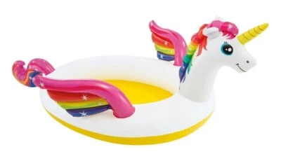 Einhorn Planschbecken Pool 272 x193 mit Wassersprüher Fontäne INTEX 57441 - Bild 1 von 3
