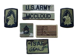 7 US Army Patch Lot Aviation Multicam Ocp Uniforme Isaf Drapeau USA Sfc Mccloud - Bild 1 von 1