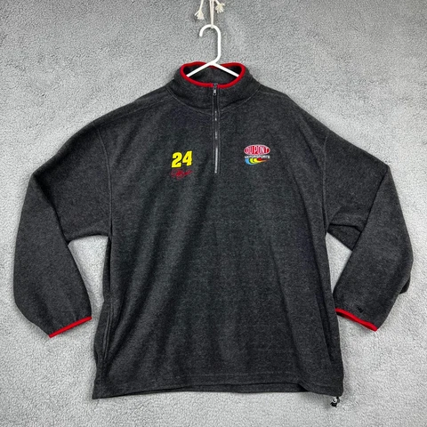Vintage Nascar Racing Jeff Gordon sweater mens XL gray Dupont pullover fleece Cover