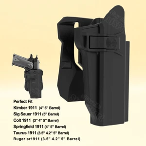 1911 Holster OWB For Colt 1911 Auto-Ordnance 1911 Charles Daly 1911 Ithaca 1911 - Picture 1 of 7