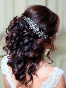 Bridal Headwear Hair band Crystal Rhinestone Headband Trendy Handmade Wedding UK - Picture 1 of 20