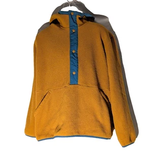 The North Face Fleece Anorak 1/2 Snap Hoodie Pullover Jacket Rust and Blue, 3XL - Picture 1 of 11