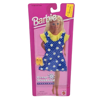 VINTAGE 1995 MATTEL BARBIE GREAT WEEKEND FASHIONS 68014-92 OUTFIT CLOTHING NEW - Image 1 of 4