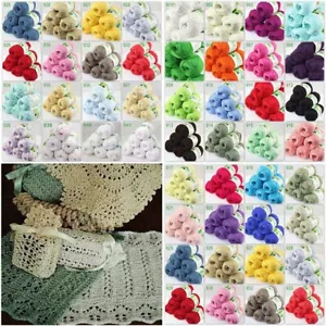 Sale Lot 6SkeinsX50g Soft Bamboo Cotton Baby Wrap Hand Knitting Crochet Yarn - Picture 1 of 45