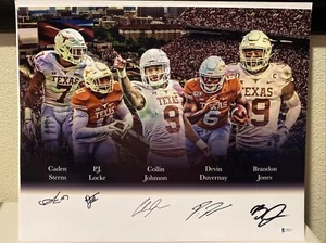 Caden Sterns, Collin Johnson, Devin Duvernay+ 2 more Longhorns 16x20 Photo BAS - Picture 1 of 9