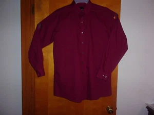 NEW  MEN'S J.FERRAR BERGANDY DRESS SHIRT L/S  SIZE  SLIM FIT..16-16.5 ..34-36   - Picture 1 of 4