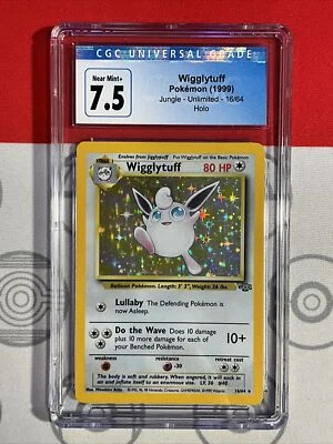 CGC 7.5 Wigglytuff 19/130 Holo Base Set 2 1999 Pokemon TCG PSA BGS 2027 - Image 1 of 2
