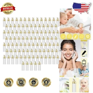 Travel-Friendly 100-Pack 2 Oz Foam Bottles with Leak-Free Gold Pumps - Picture 1 of 8
