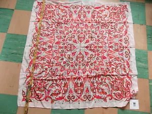 ECHO 100 % SEIDE fabelhafter SCHAL hellrosa rot oliv lila PAISLEY 33"x23" neu - Bild 1 von 9