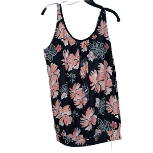 Aqua Eve Tankini Tops Women Swimwear Top Only Floral Tropical Bathing Suit XL - Picture 1 of 9