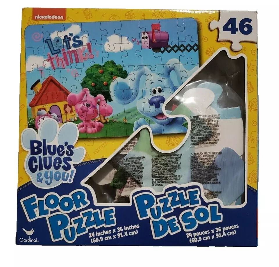 Nickelodeon Blues Clues Giant Floor Puzzle 24x36 Lets Think Learning Fun 46 PC