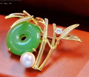 AAA 7-8 mm round natural south sea white pearl brooch - Picture 1 of 4