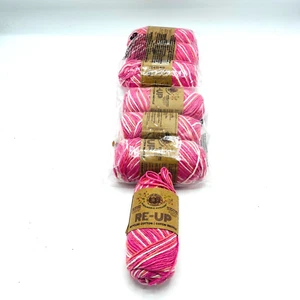 7 Skeins Re-Up Recycled Cotton Bubble Gum Turkey - Picture 1 of 4