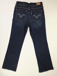 Jeans Levi's 8M donna 32" cucitura interna 512 perfettamente dimagrante bootcut blu denim logo - Foto 1 di 12