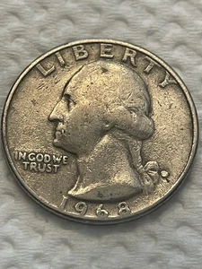 1968 D Mint Quarter Mint Filled Error - Picture 1 of 9