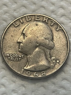 1968 D Mint Quarter Mint Filled Error - Image 1 of 4